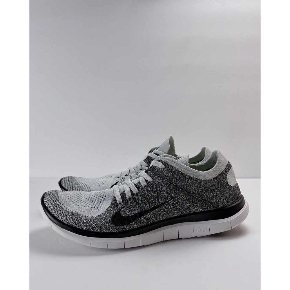 Nike Free 4.0 Flyknit Black Gray Volt Running Shoes Men’s Size 8.5